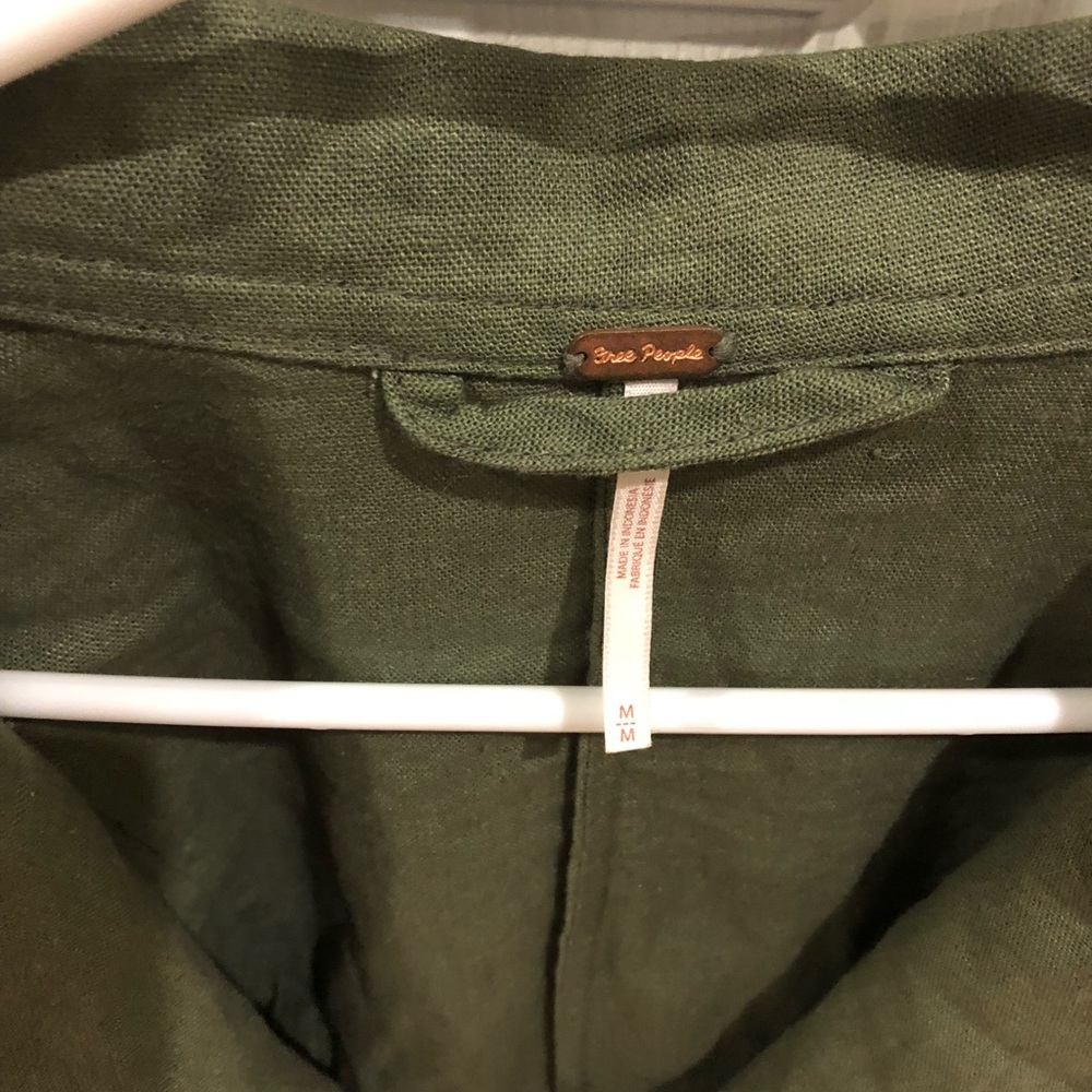 Free People Cinched Waist Linen Blazer - Picture 3 of 3